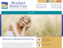 Tablet Screenshot of branforddentalcare.com